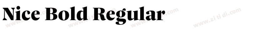 Nice Bold Regular字体转换